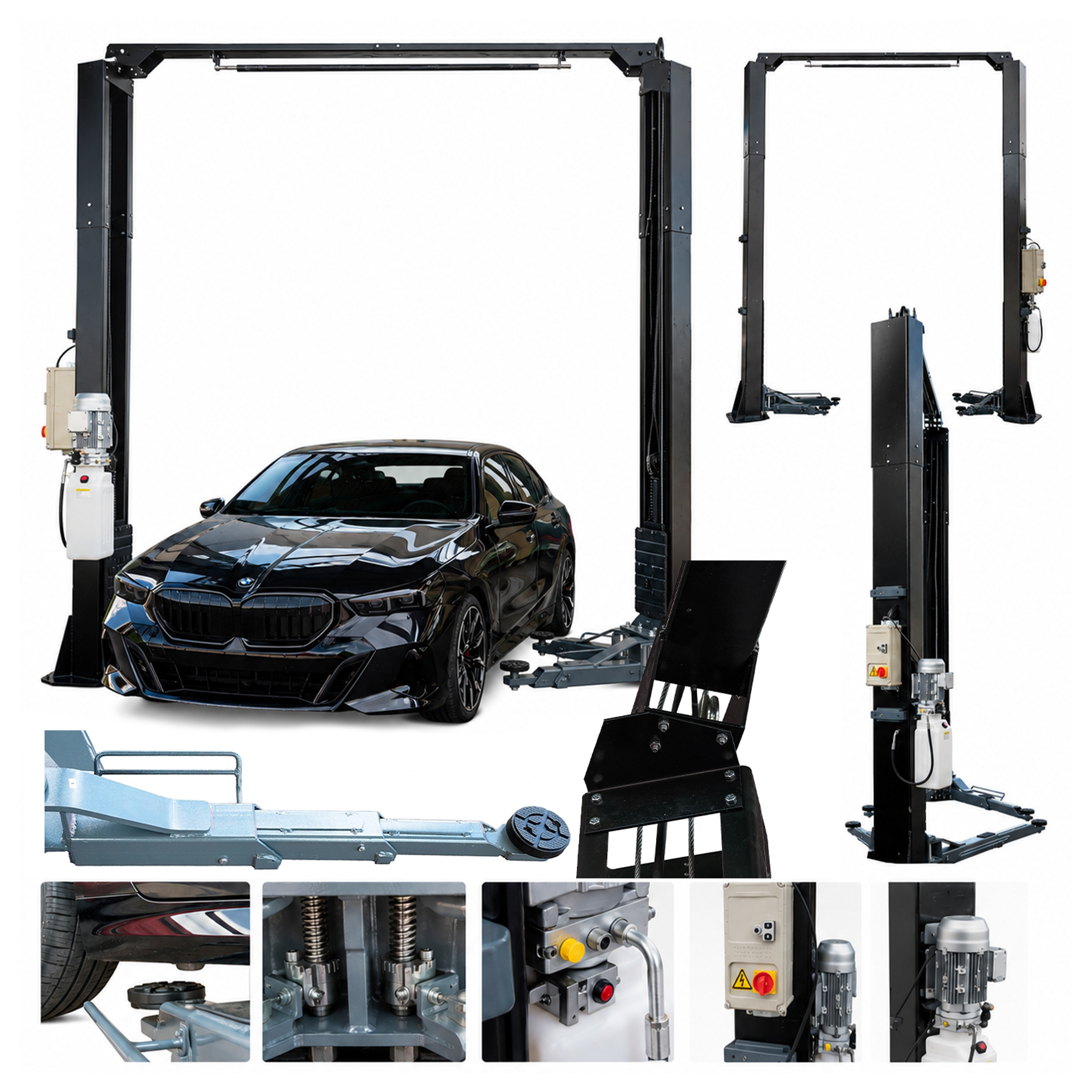 Podnośnik Samochodowy Dwukolumnowy Automatyczny ETGE-3440ASY BLACK 4T