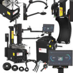 Zestaw Wulkanizacji Wyważarka ETGE-908 BLACK LCD LASER Montażownica ETGE-530L BLACK Runflat